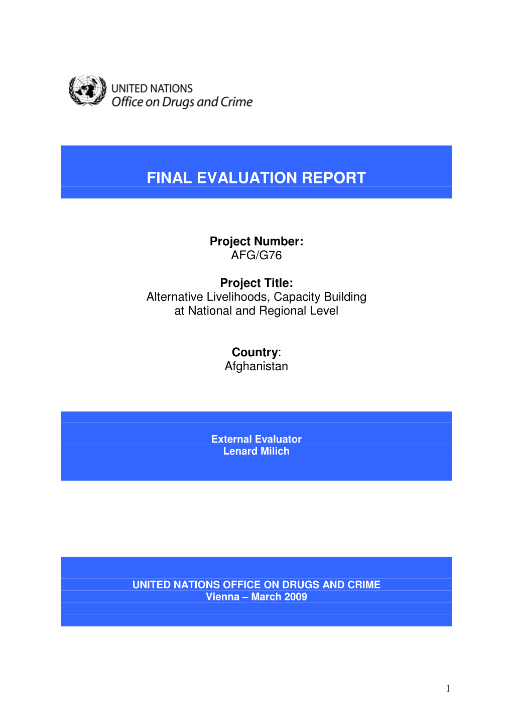 Final Evaluation Report