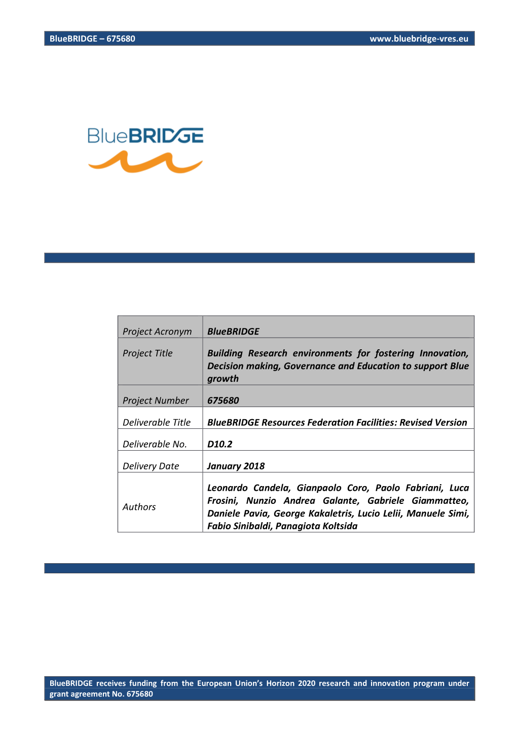 Project Acronym Bluebridge Project Title Building Research