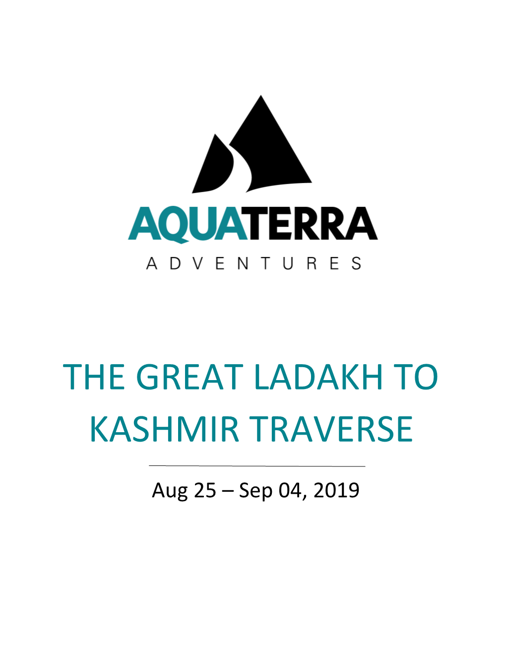 The Great Ladakh to Kashmir Traverse