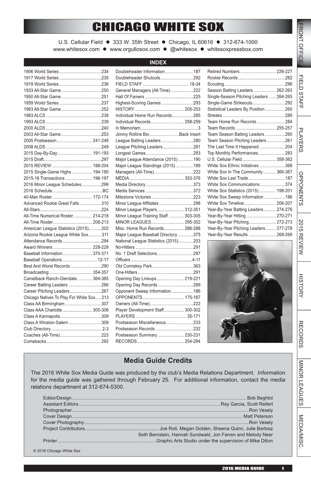 Chicago White Sox and W Ime Numerical Roster