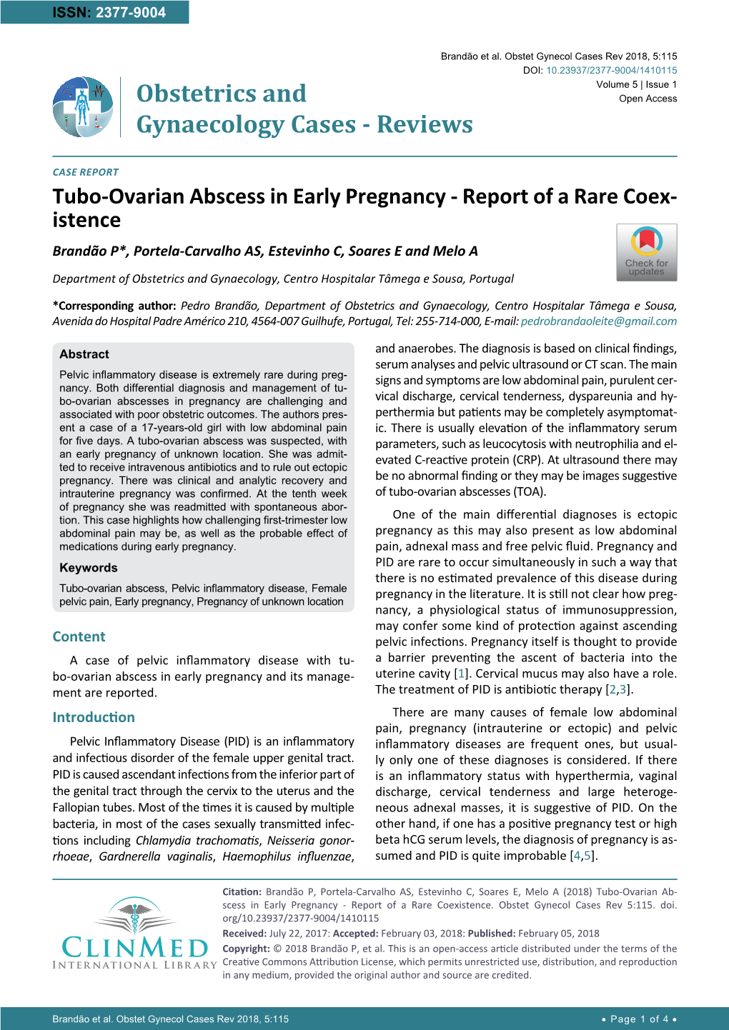 Tubo-Ovarian Abscess in Early Pregnancy