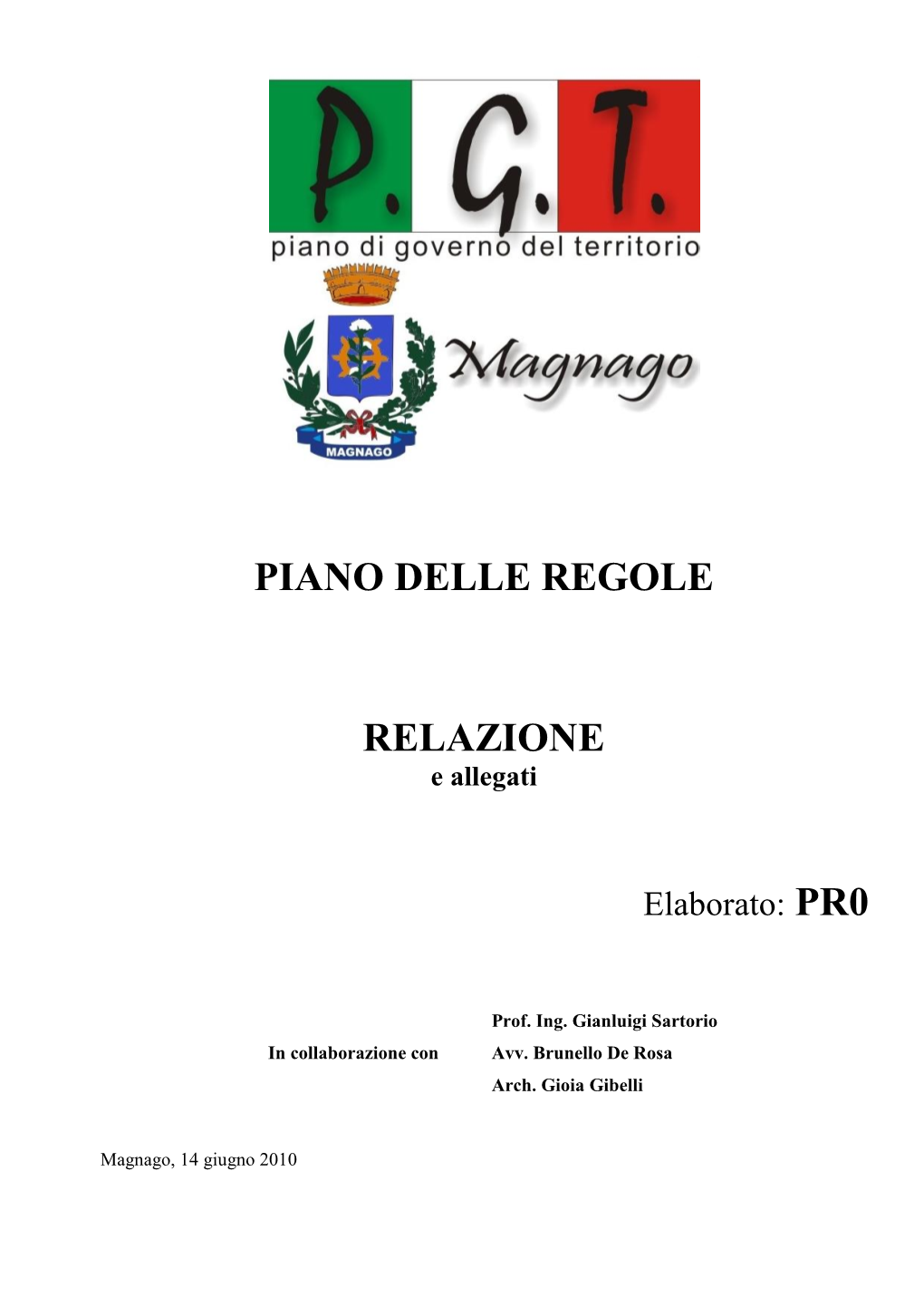 Piano Delle Regole Relazione