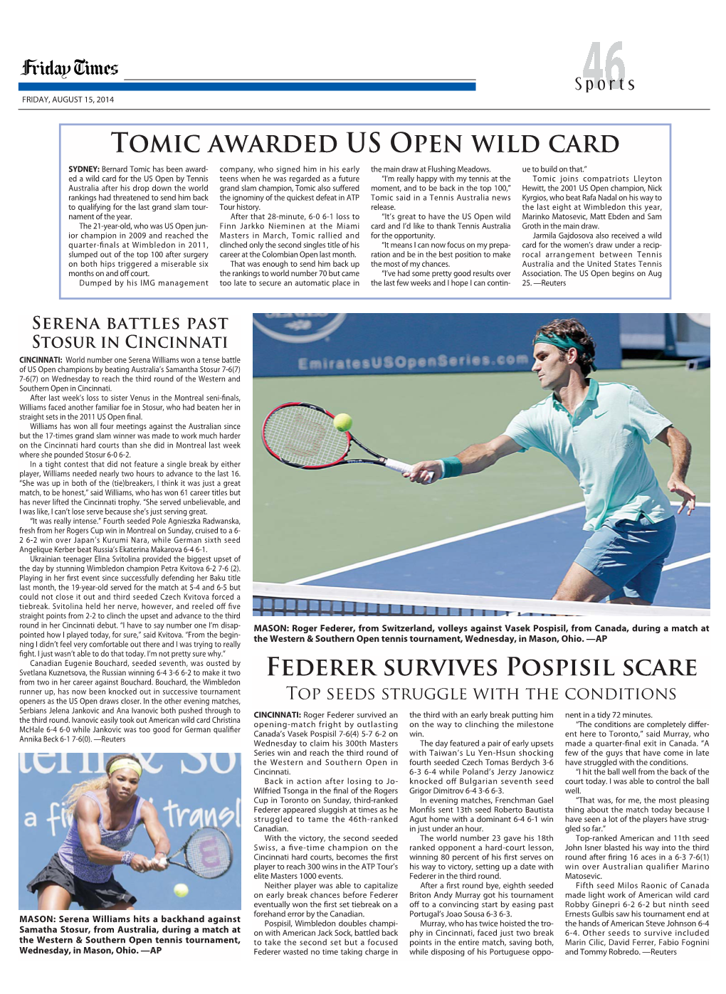 Tomic Awarded US Open Wild Card