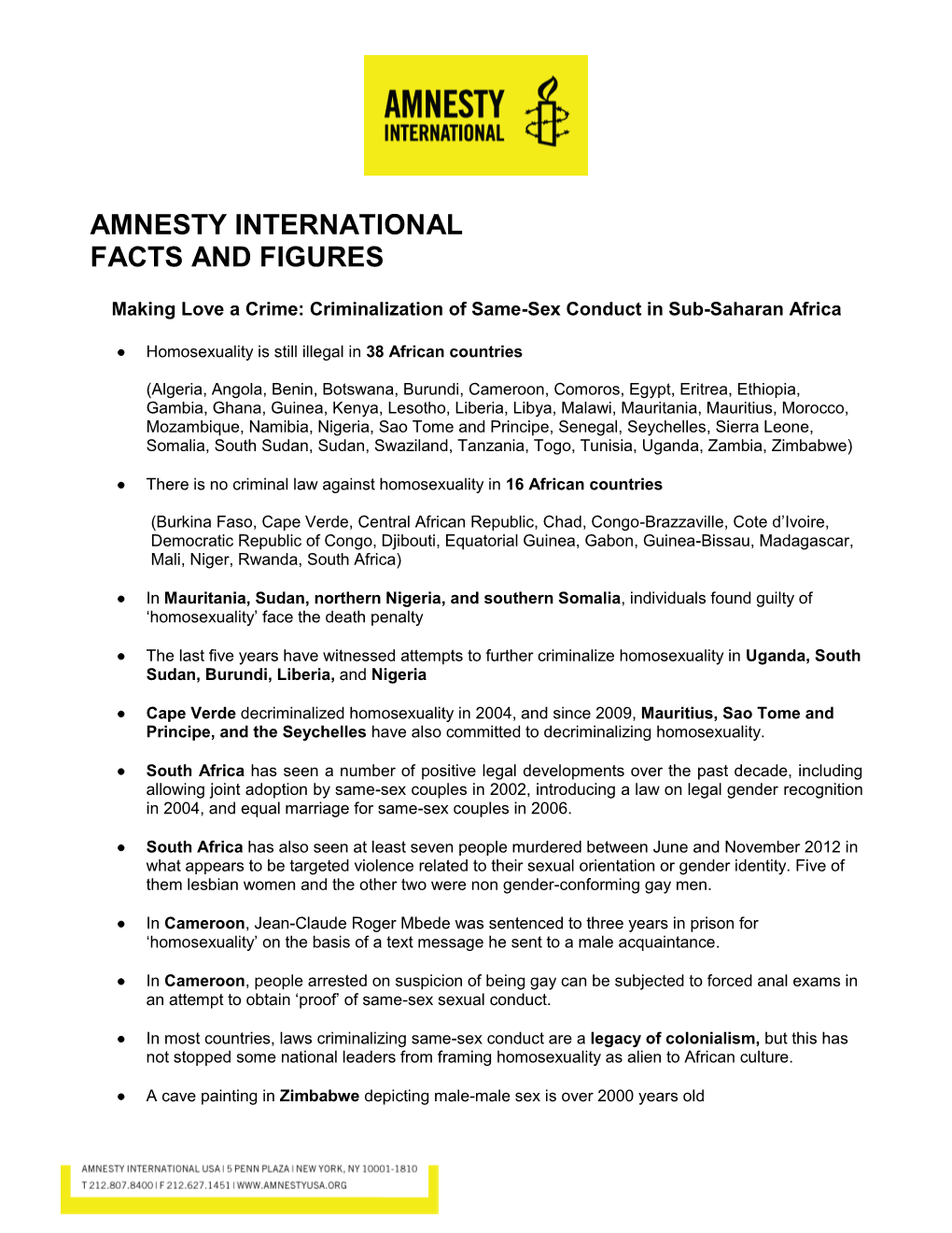 Criminalization of Same-Sex Conduct in Sub-Saharan Africa