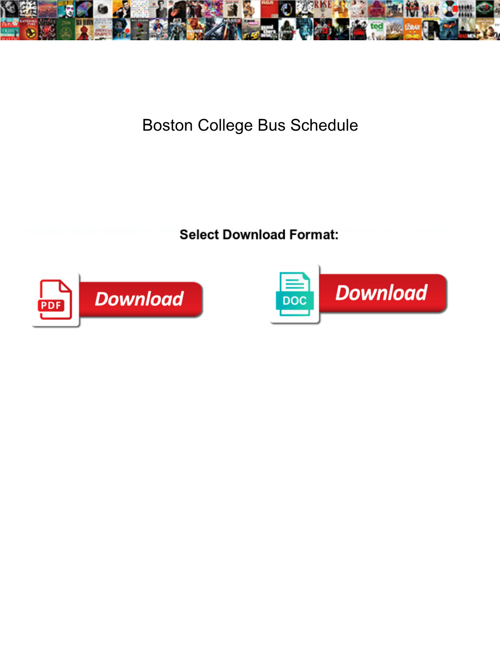 Boston College Bus Schedule