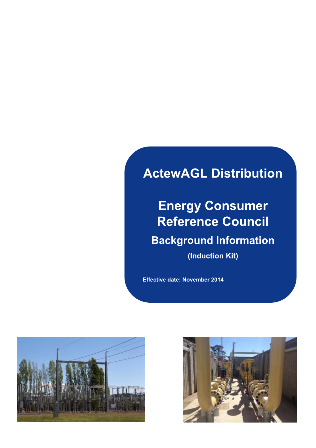 Actewagl Distribution Energy Consumer Reference Council