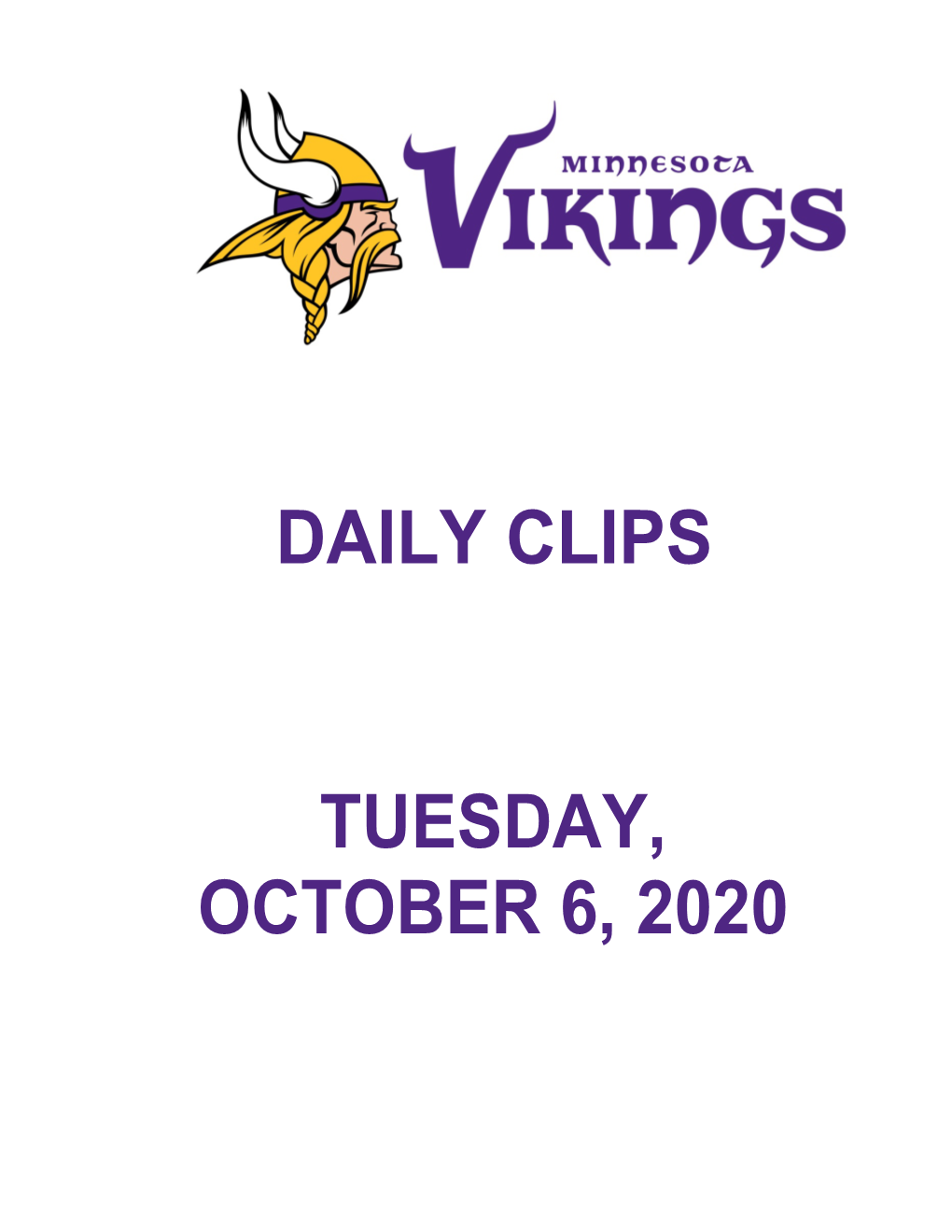 Daily Clips Tuesday, October 6, 2020