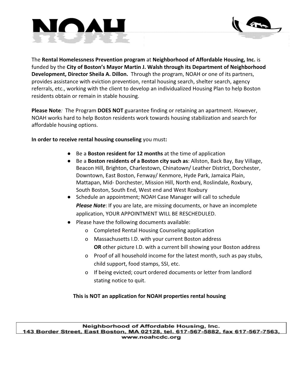 The ​Rental Homelessness Prevention Program​At