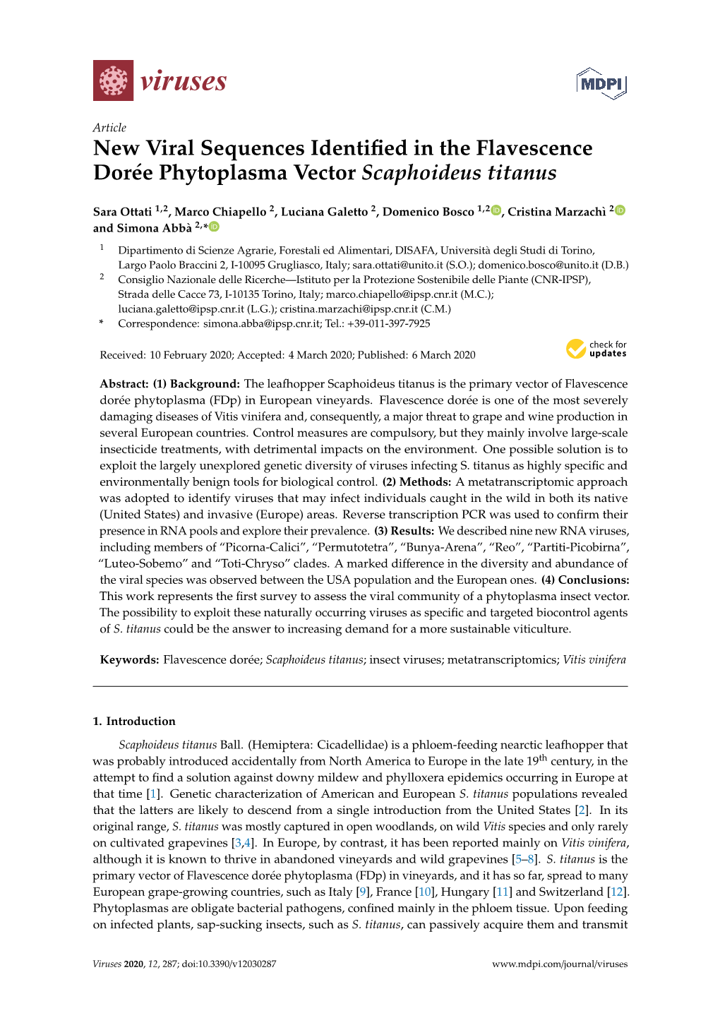 New Viral Sequences Identified in the Flavescence Dorée Phytoplasma