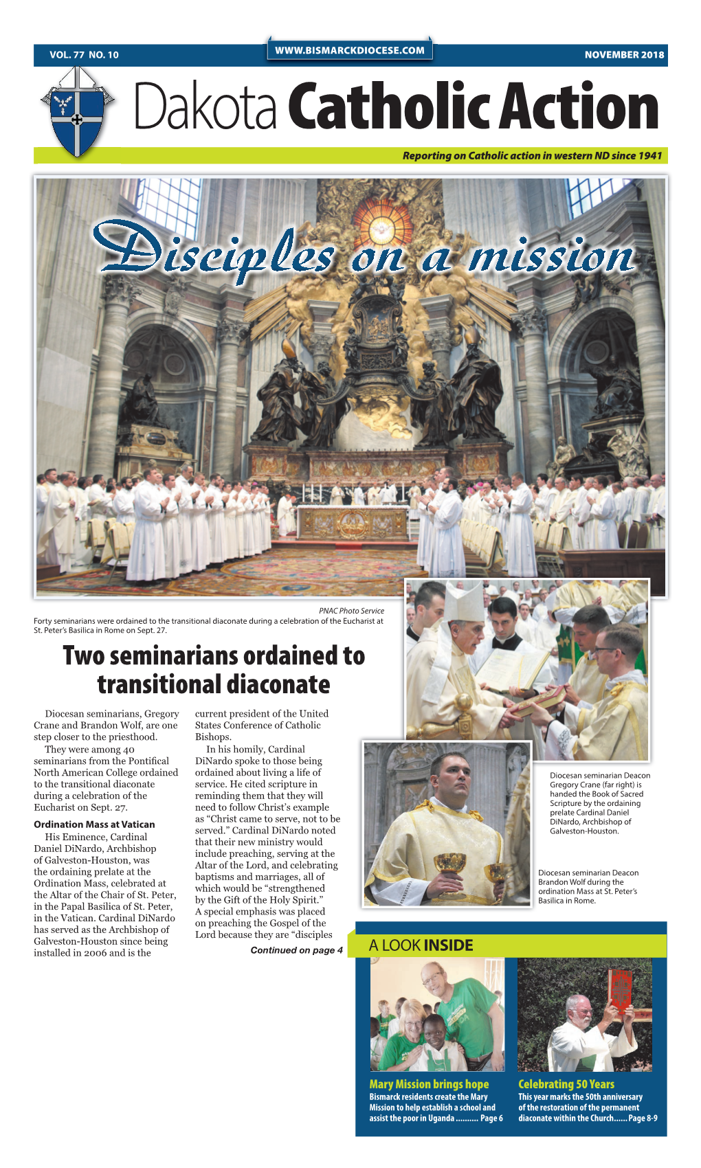 Two Seminarians Ordained to Transitional Diaconate