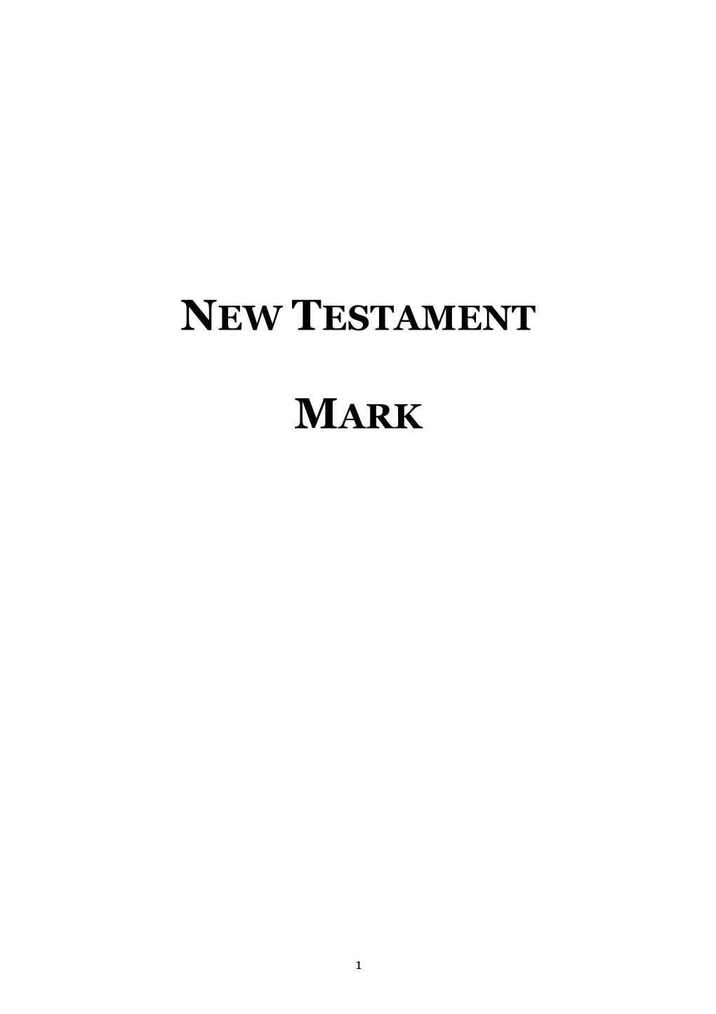 New Testament Mark