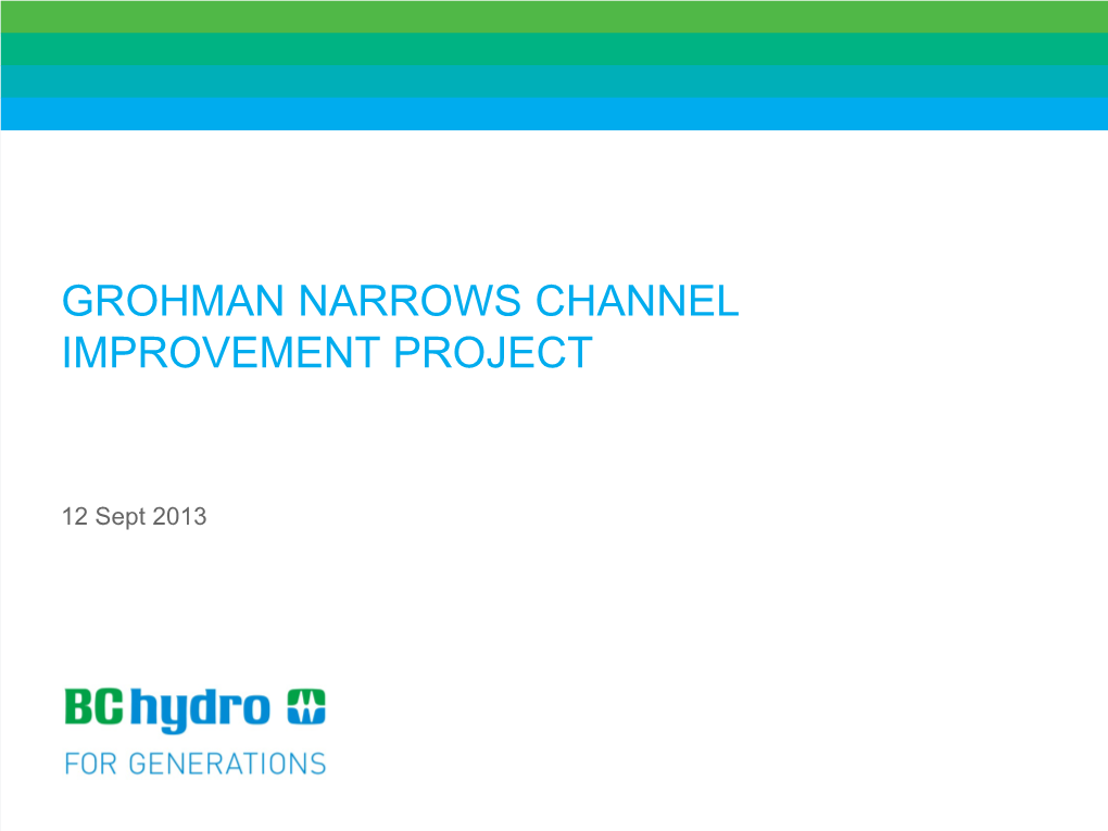 Grohman Narrows Channel Improvement Project