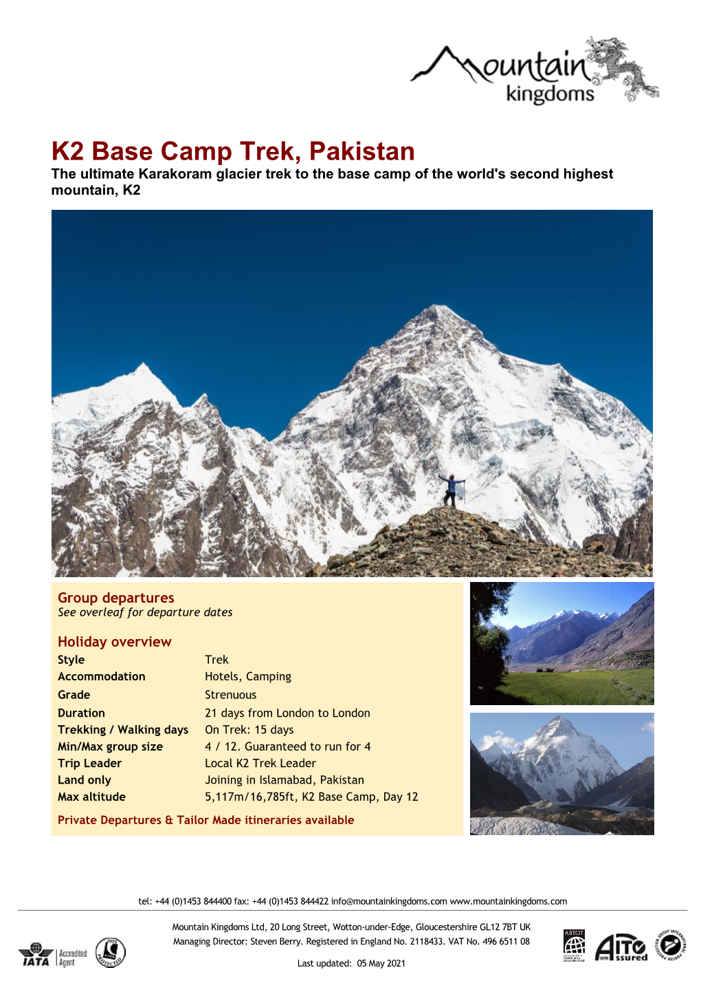 2021 K2 Base Camp Trek