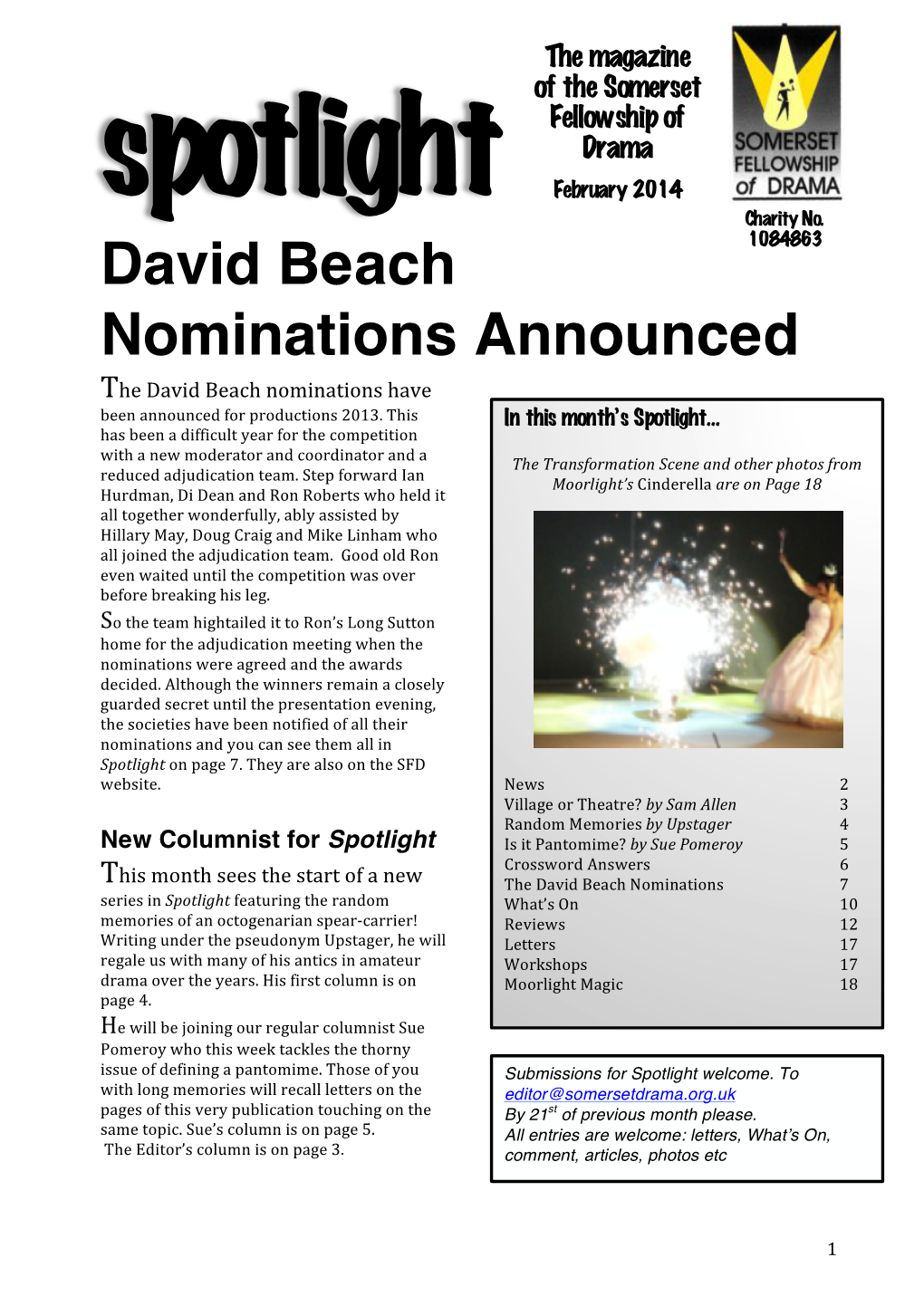 David Beach Nominations Announced