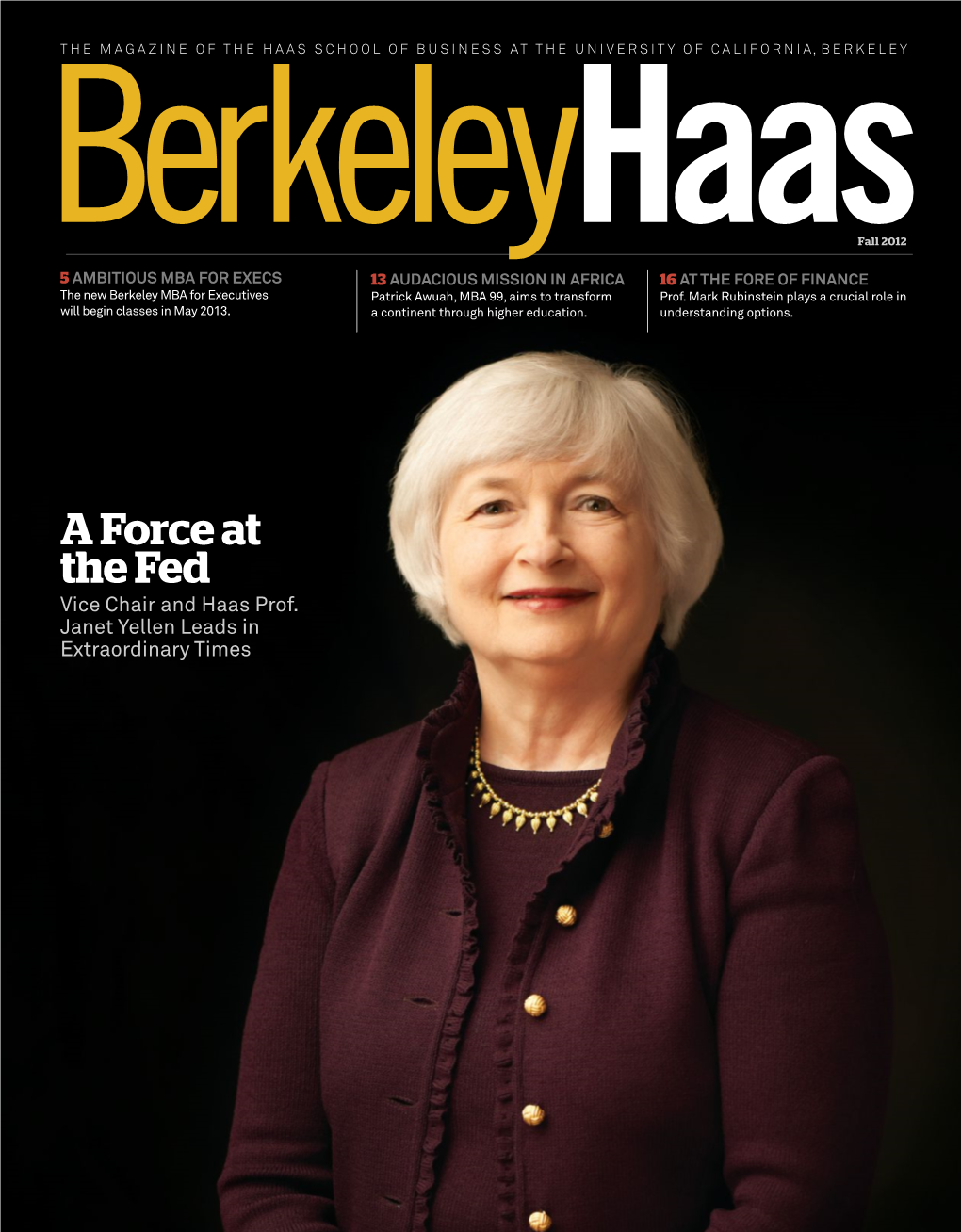 Berkeleyhaas Magazine Article on Janet Yellen