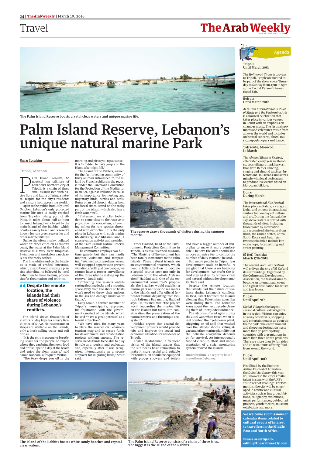 Palm Island Reserve, Lebanon's Unique Natural Marine Park