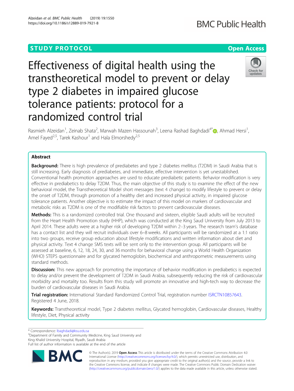 Effectiveness of Digital Health Using the Transtheoretical Model to Prevent Or Delay Type 2 Diabetes in Impaired Glucose Toleran