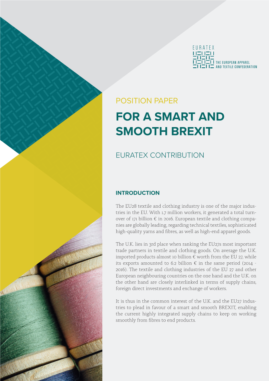 Position Paper for a Smart and Smooth Brexit