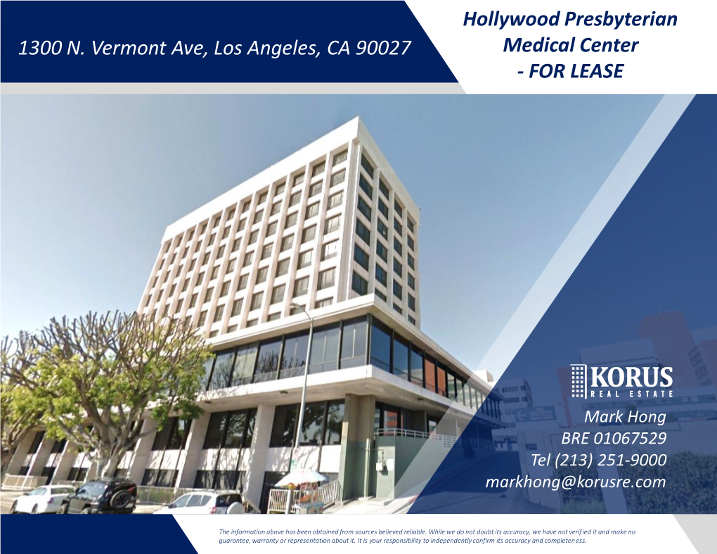 1300 N. Vermont Ave, Los Angeles, CA 90027 Hollywood