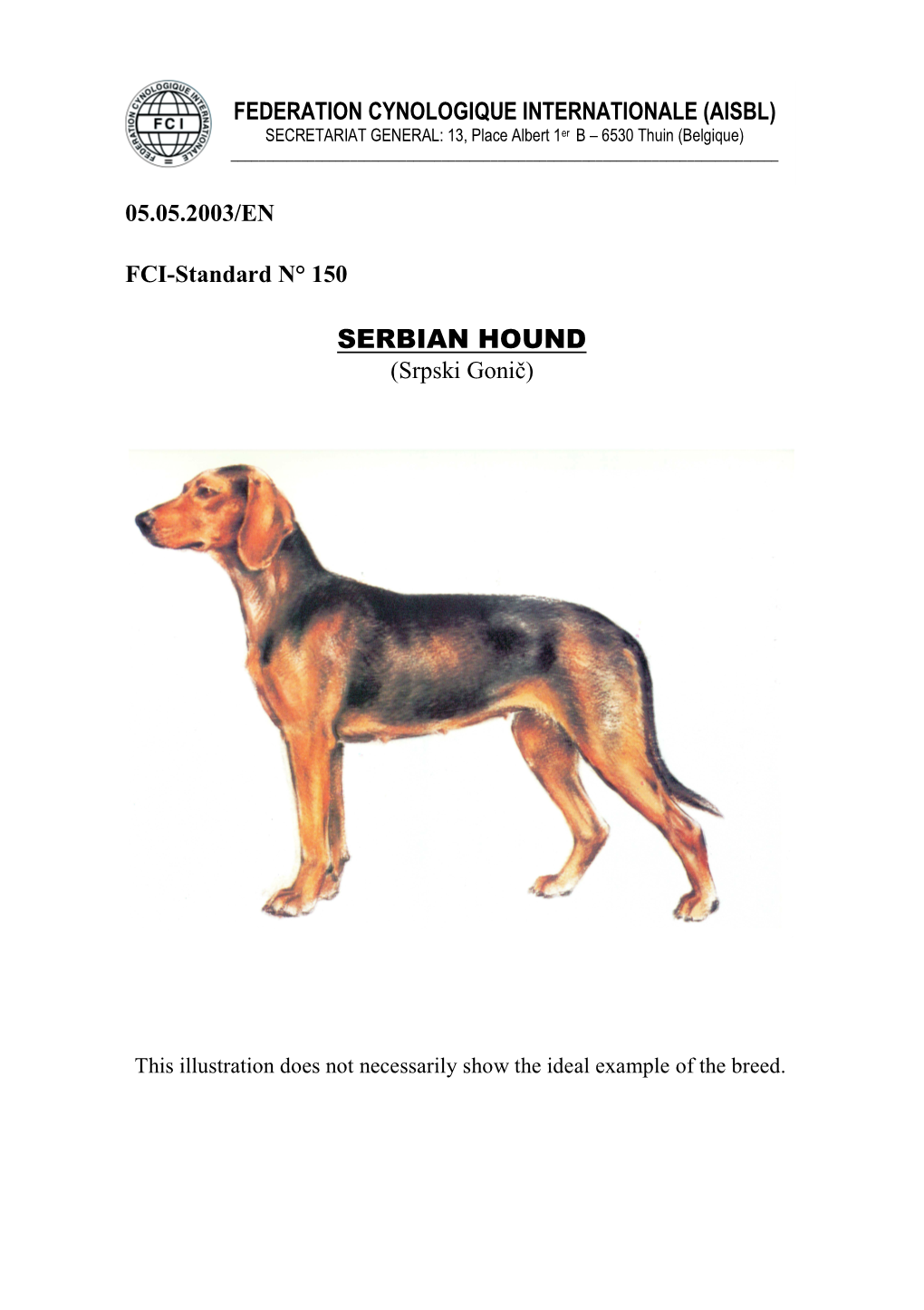 SERBIAN HOUND (Srpski Goni Č)