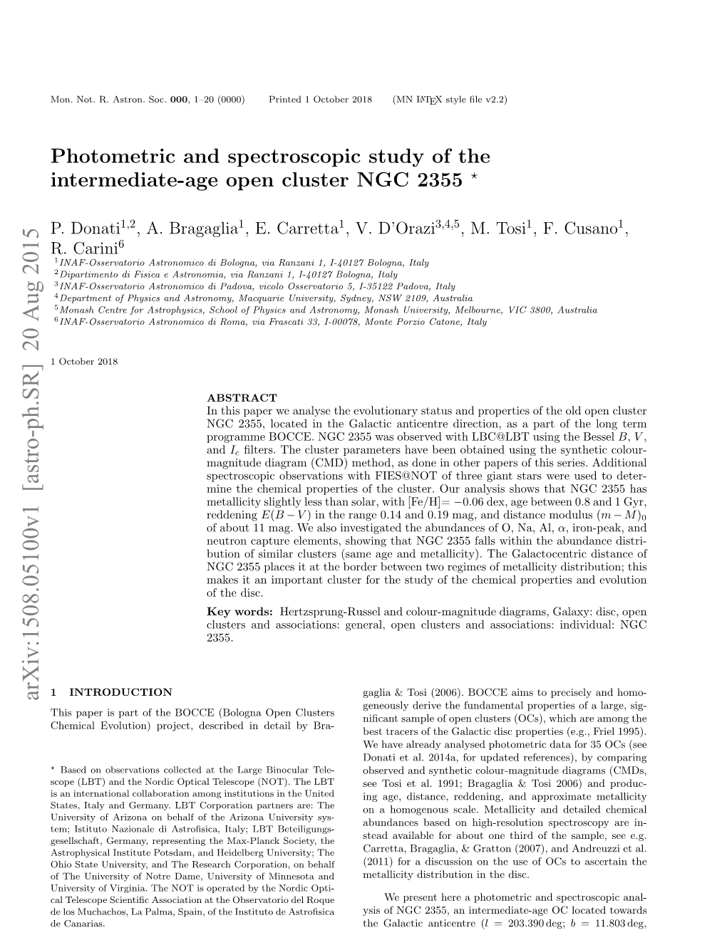 Photometric and Spectroscopic Study of the Intermediate-Age Open Cluster NGC 2355 ?