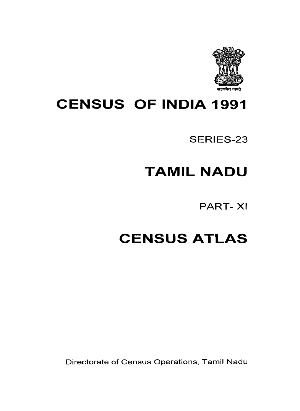 Census Atlas, Part XI, Series-23