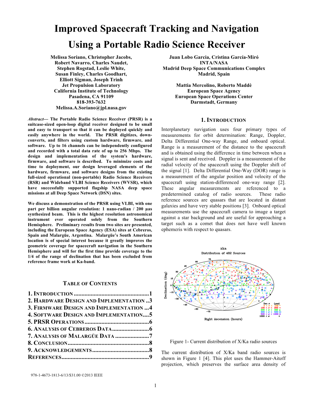 Improved Spacecraft Tracking and Navigation Using a Portable Radio