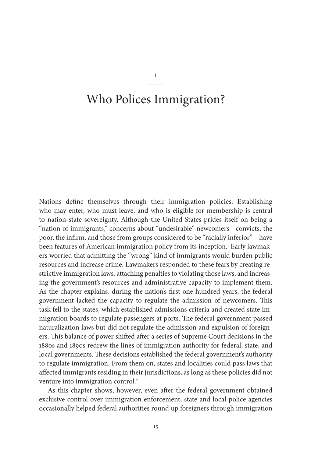 Who Polices Immigration?