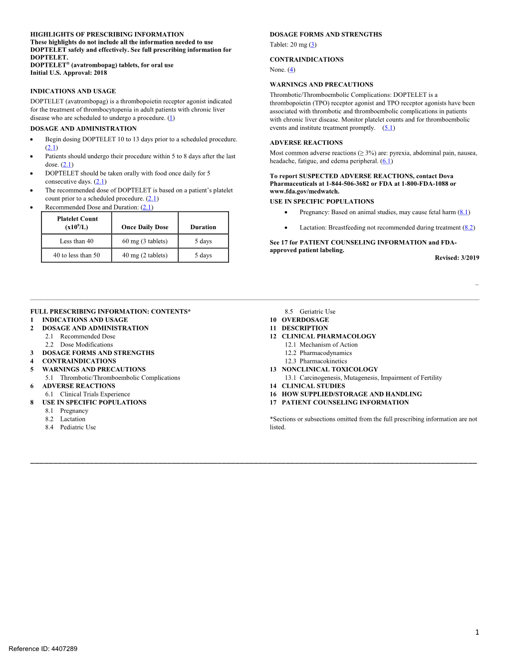 DOPTELET Is a Thrombopoietin (TPO) Receptor Agonist…