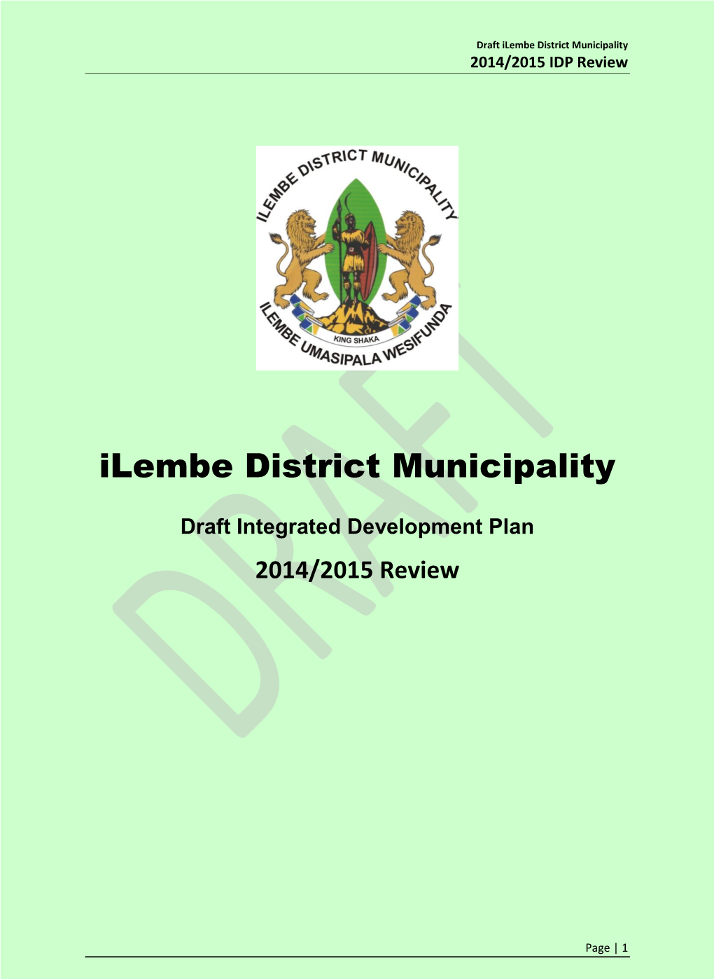 DC29 Ilembe Draft IDP Review 2014-15