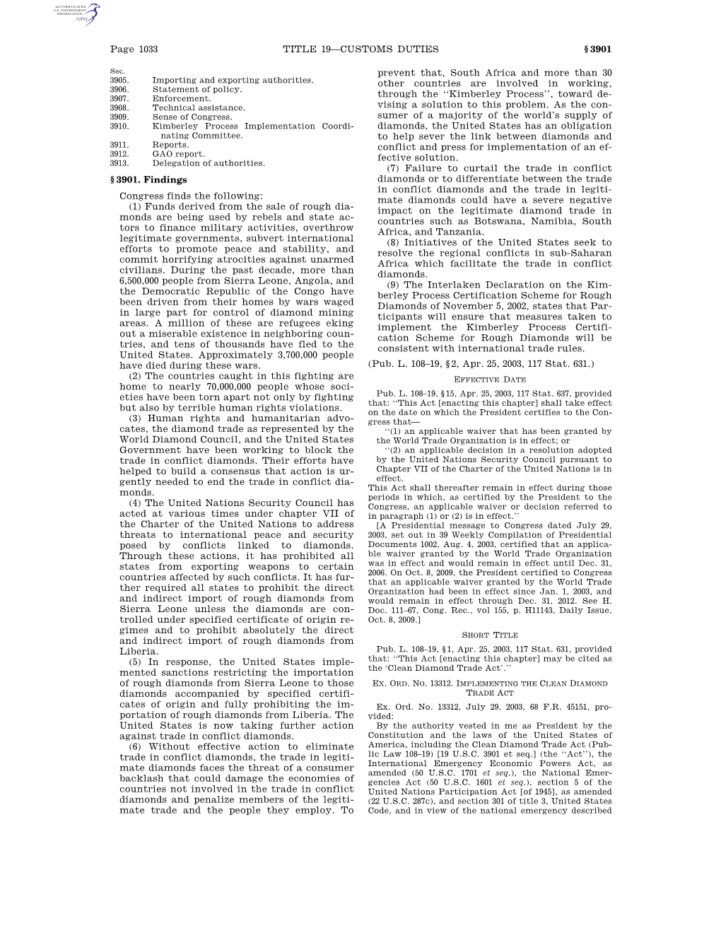 Page 1033 TITLE 19—CUSTOMS DUTIES § 3901