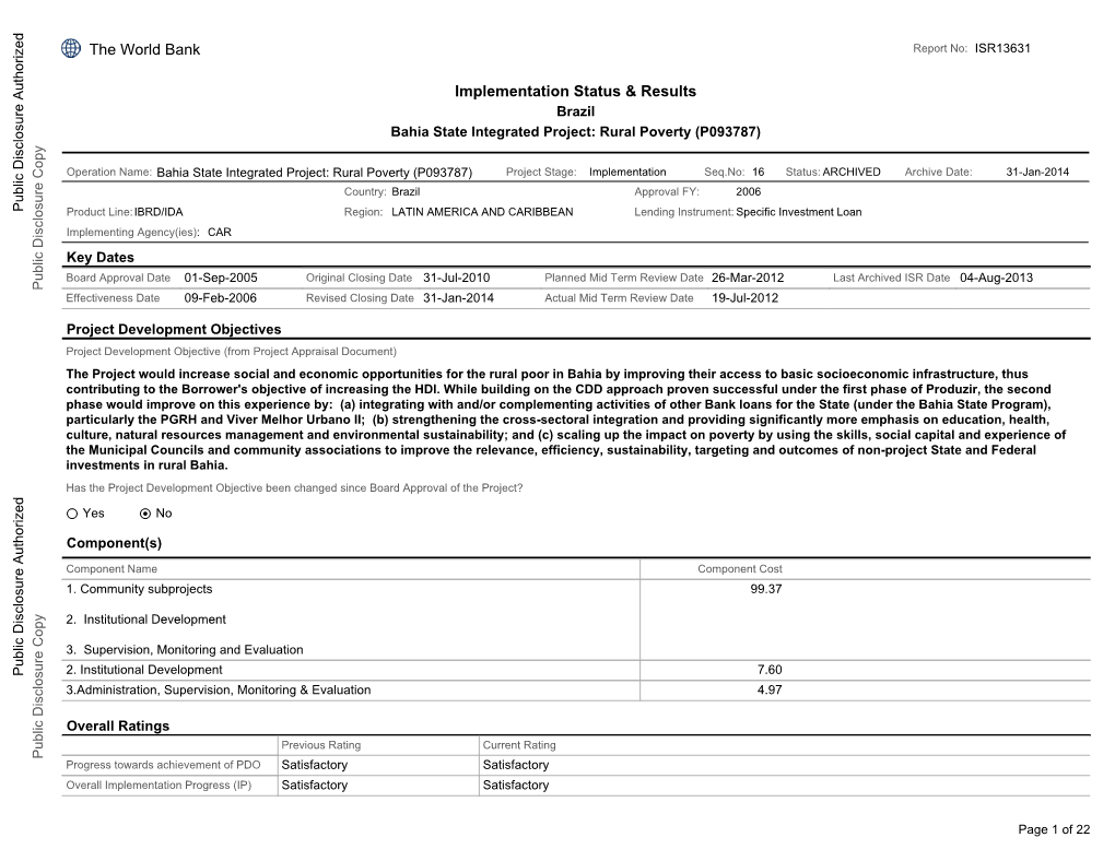 World Bank Document