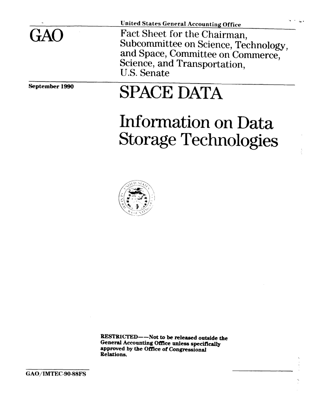 Information on Data Storage Technologies R