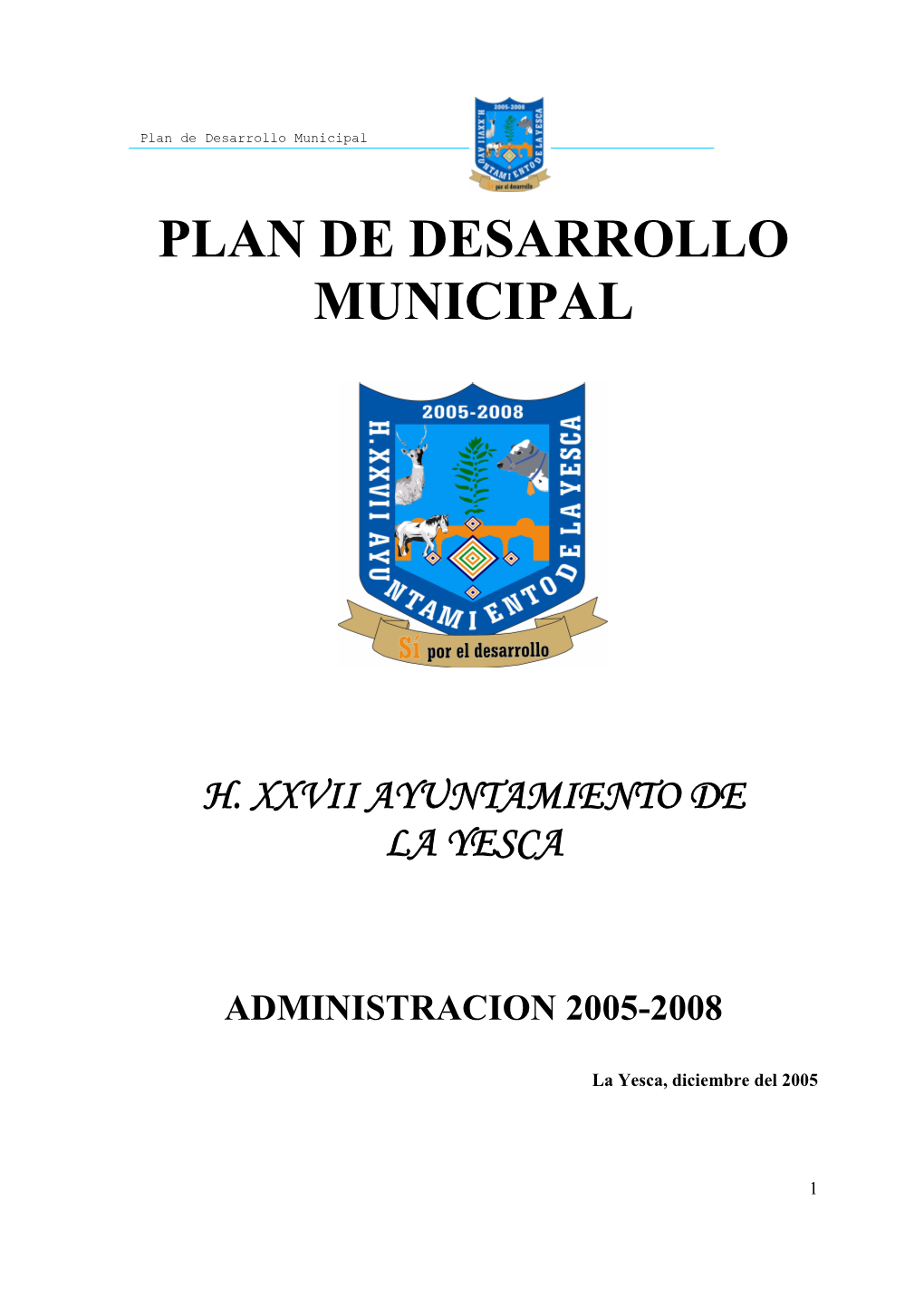 Plan De Desarrollo Municipal