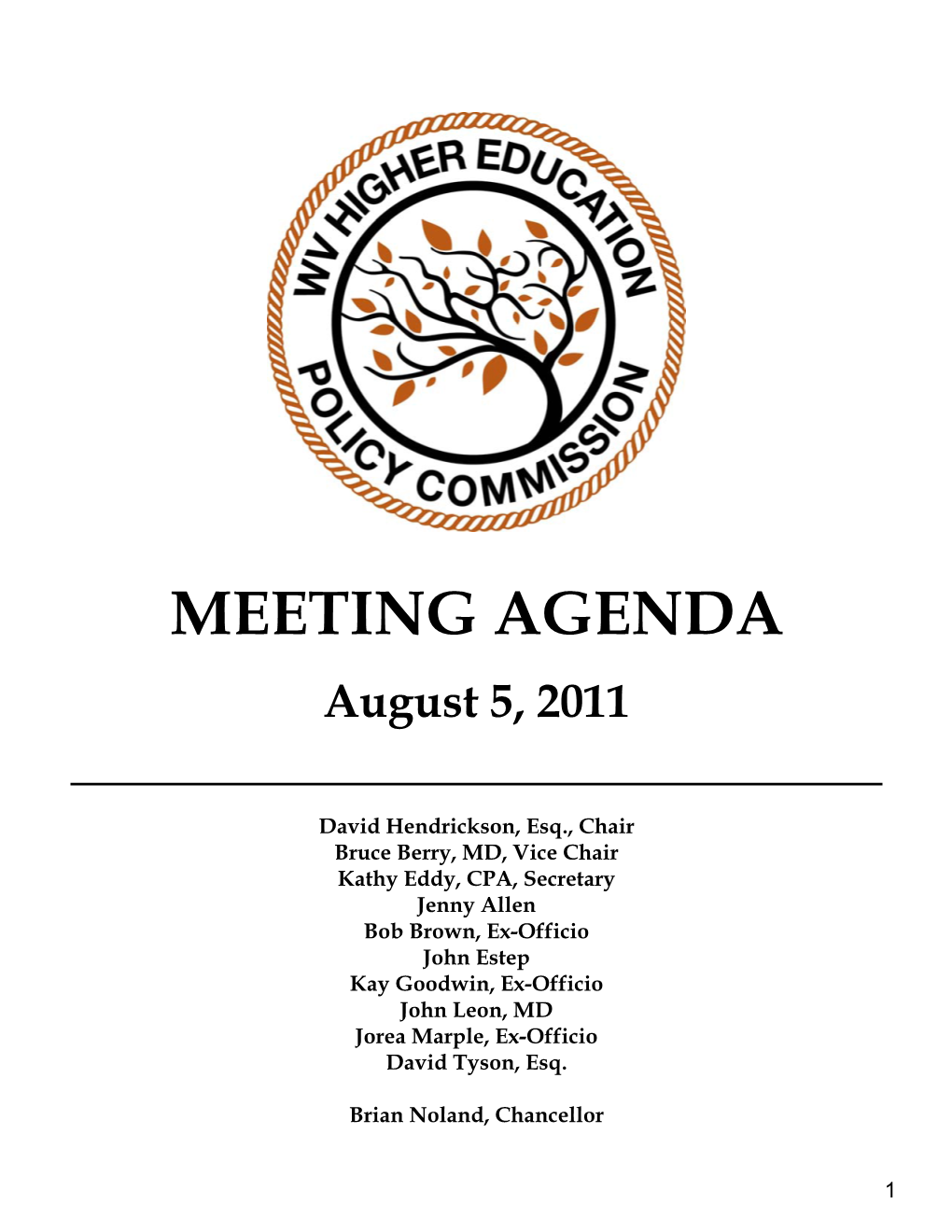 Meeting Agenda