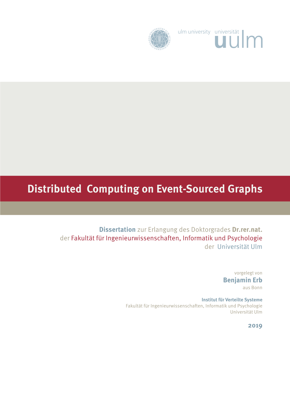 Distributed Computing on Event-Sourced Graphs