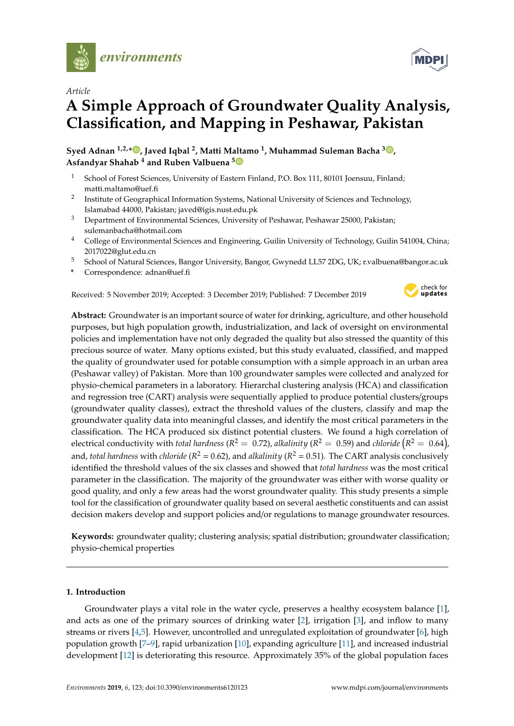 A Simple Approach of Groundwater Quality Analysis, Classification, And