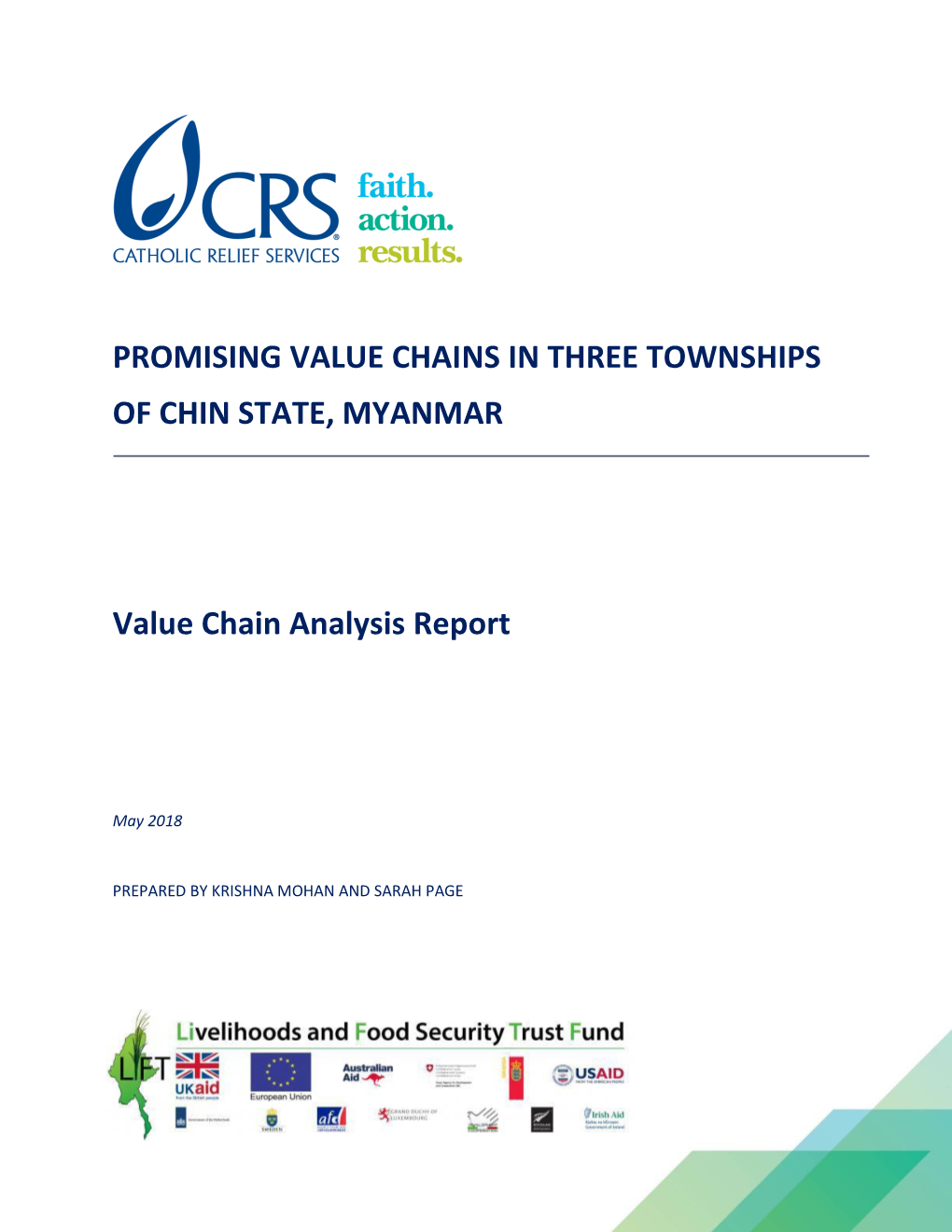 Promising Value Chains in Three Townships of Chin State, Myanmar