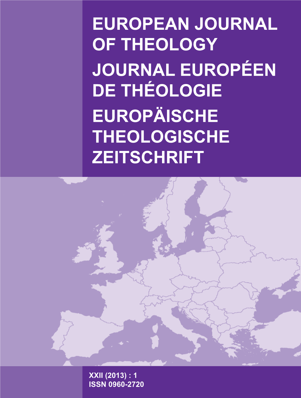 European Journal of Theology Journal