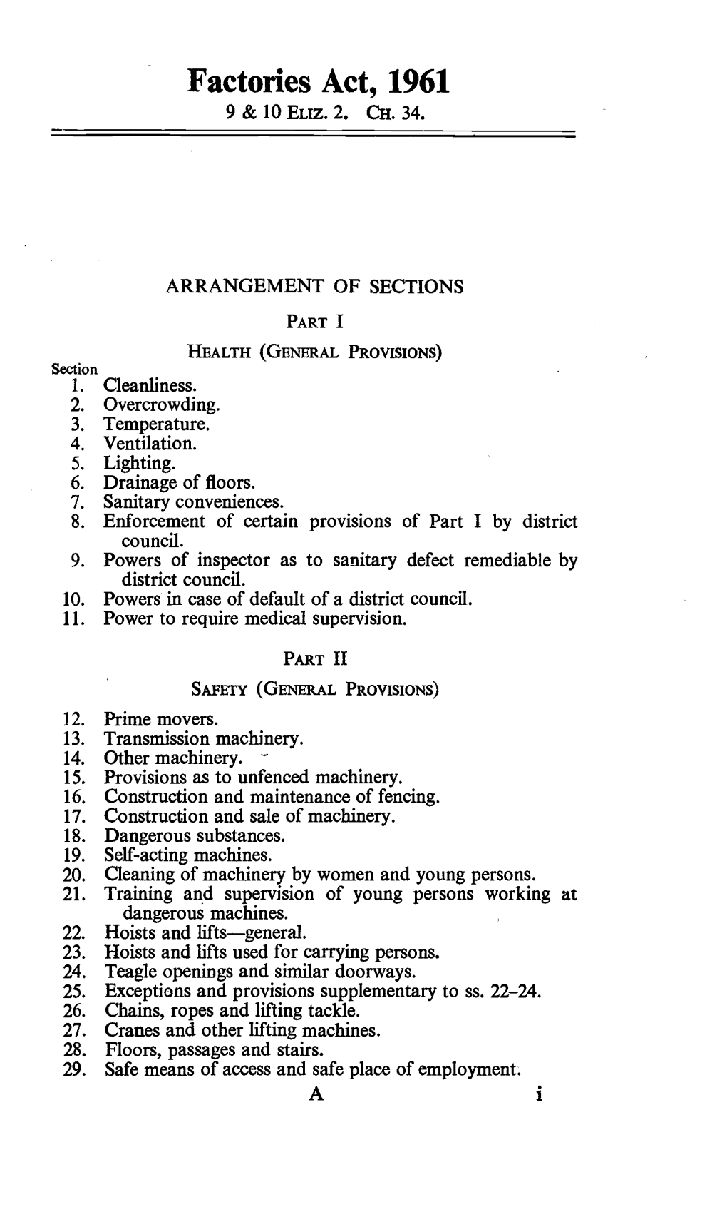 Factories Act, 1961 9 & 10 Euz