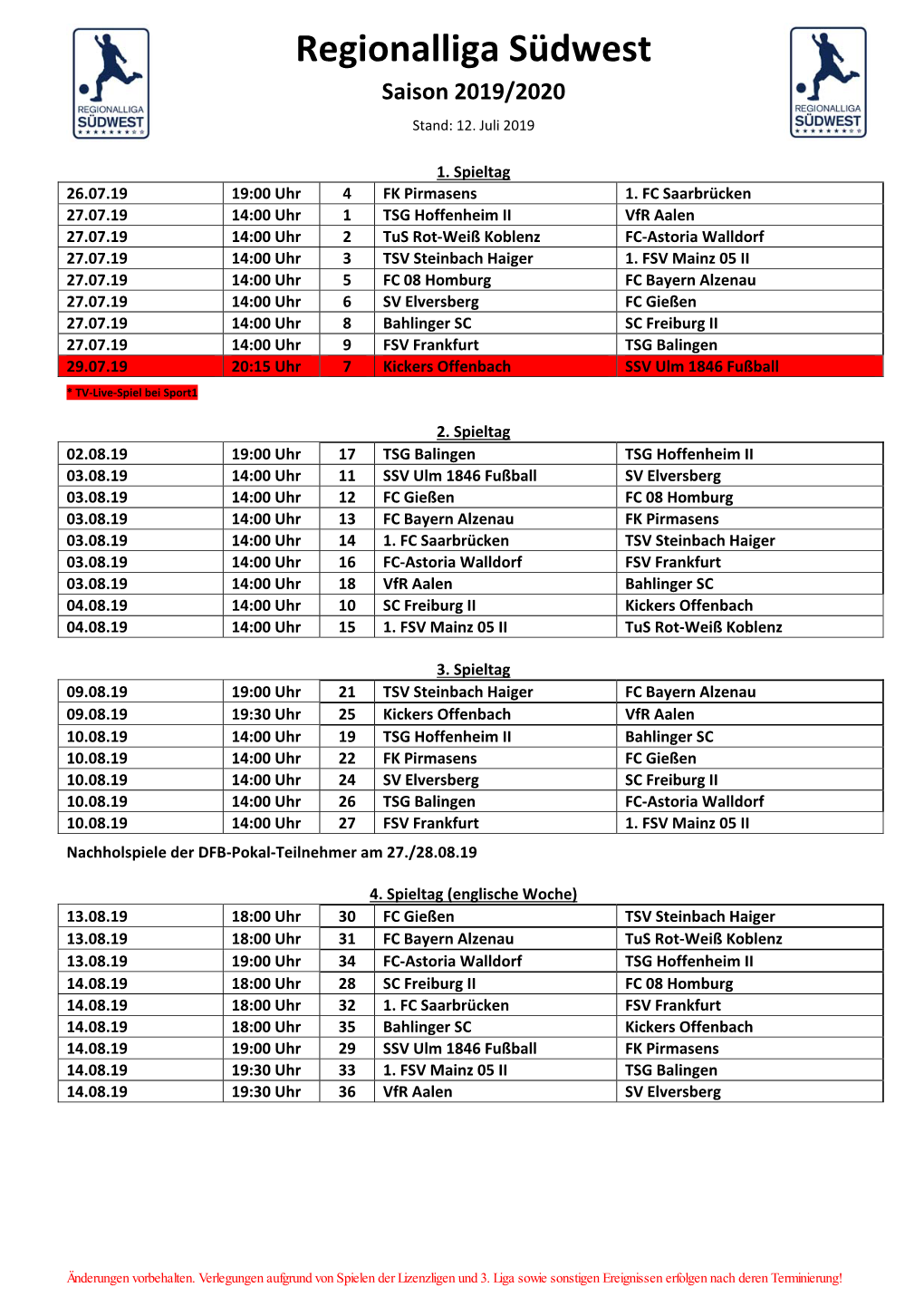 Regionalliga Südwest