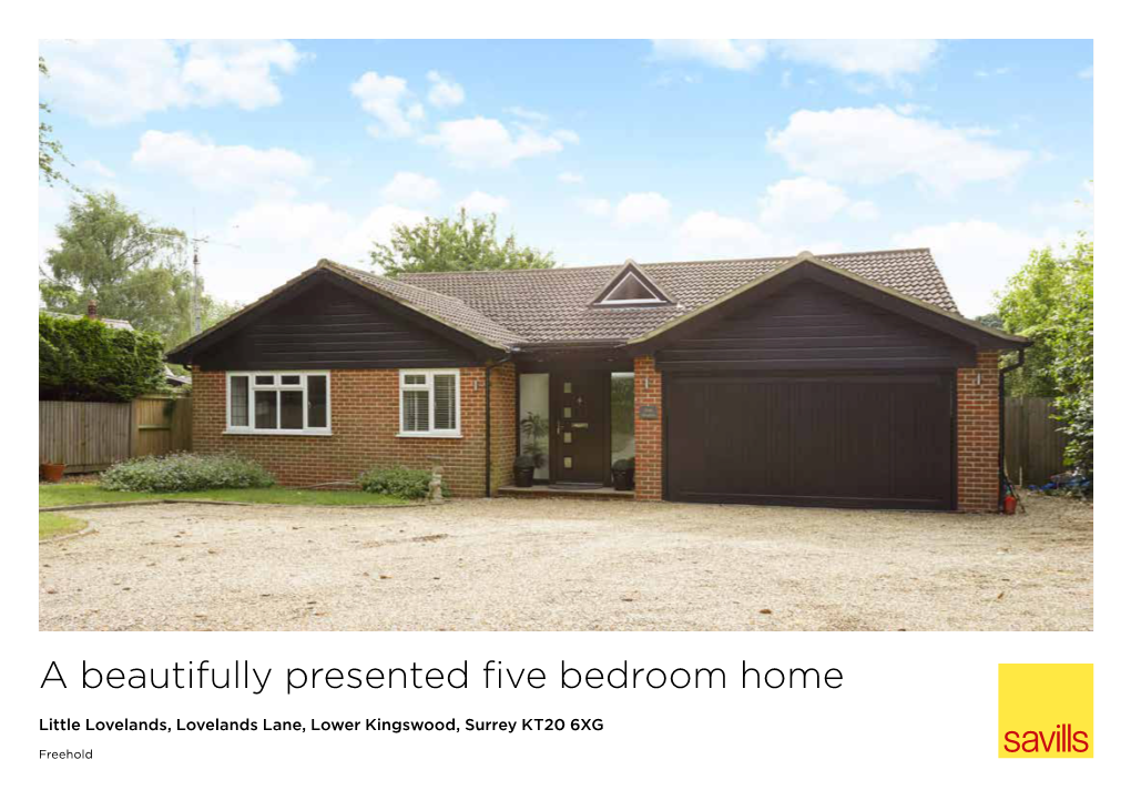 A Beautifully Presented Five Bedroom Home