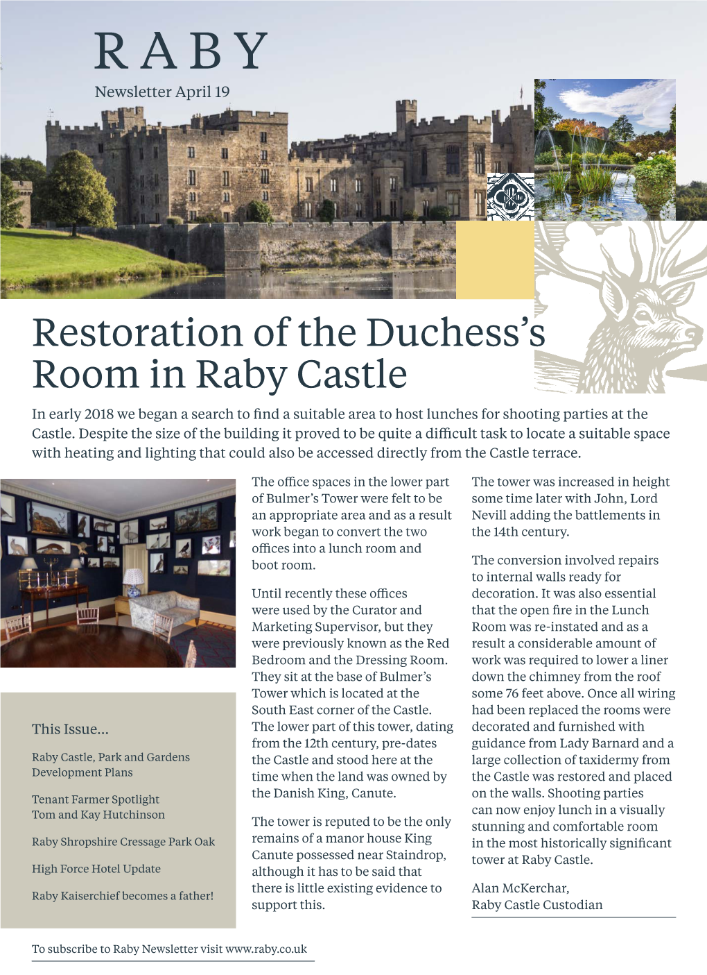 Restoration of the Duchess's Room in Raby Castle