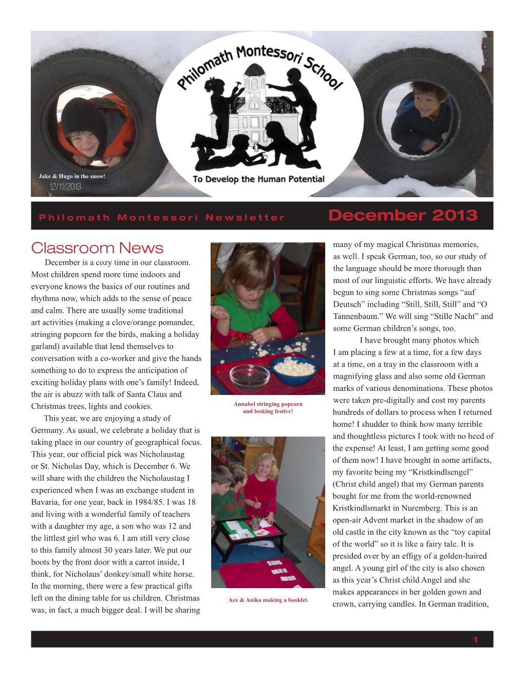 Classroom News December 2013