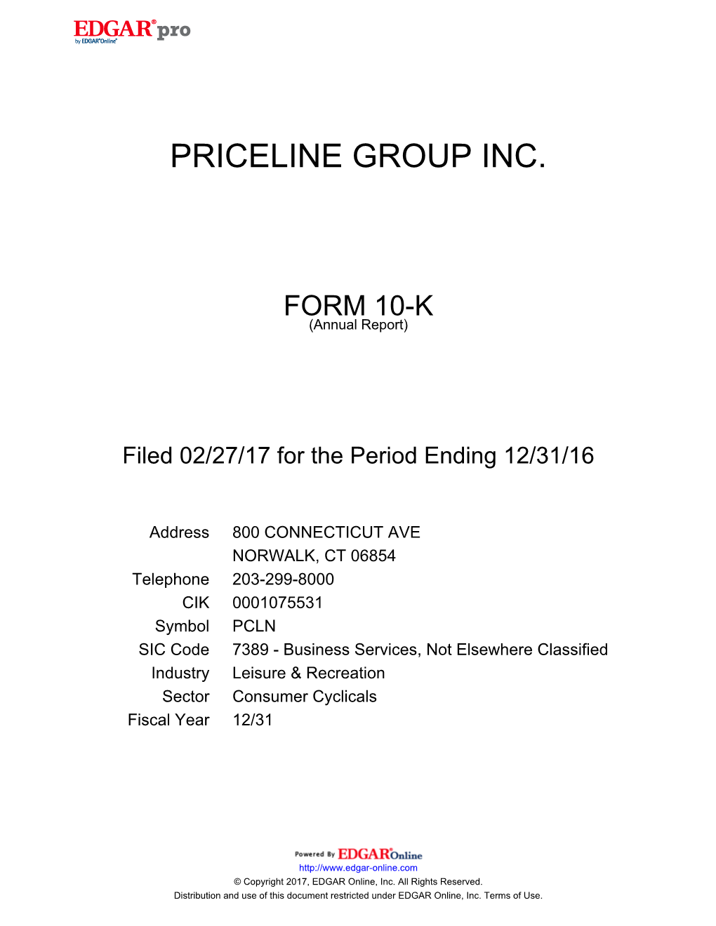 Priceline Group Inc