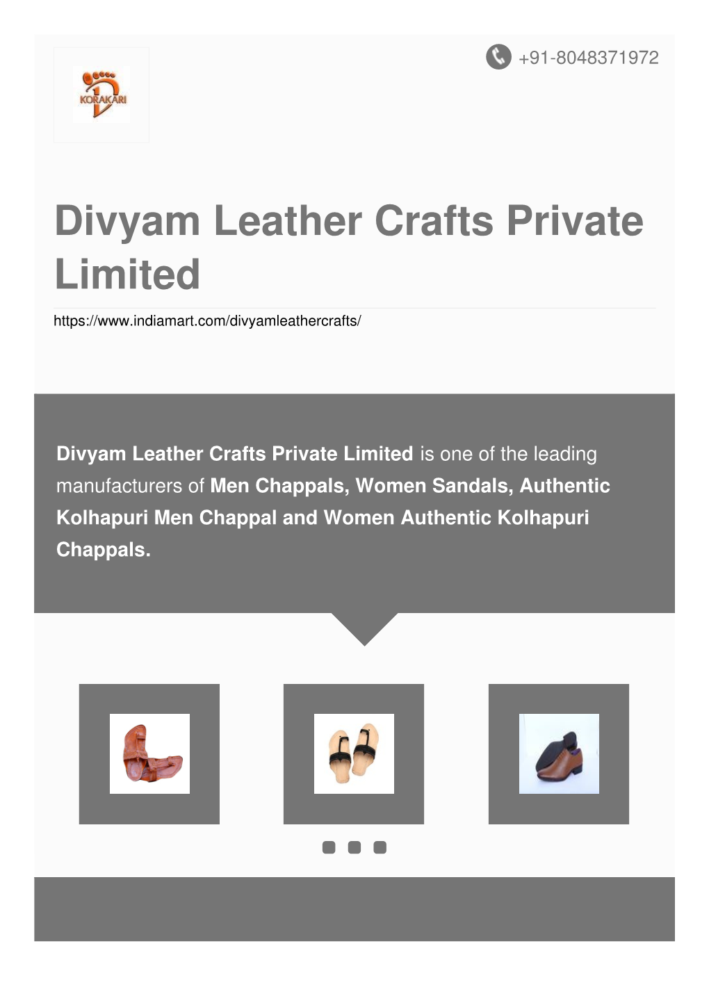 Divyam Leather Crafts Private Limited