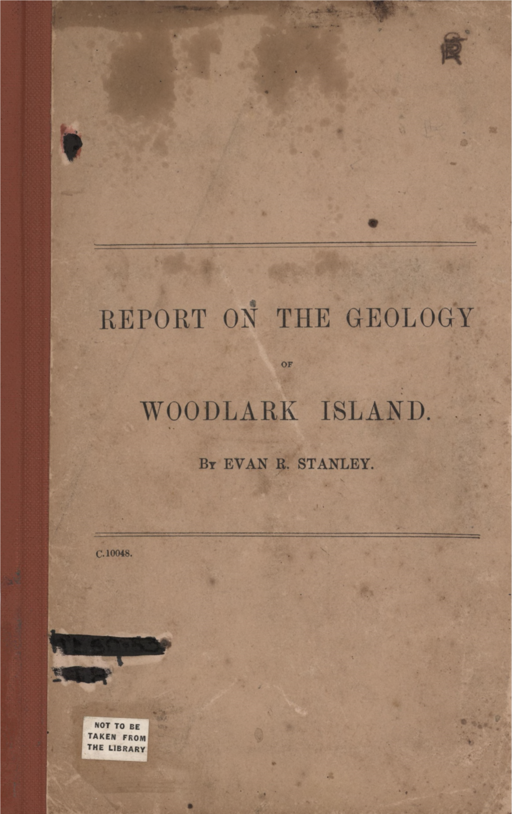 Report on the Geology Woodlark Island