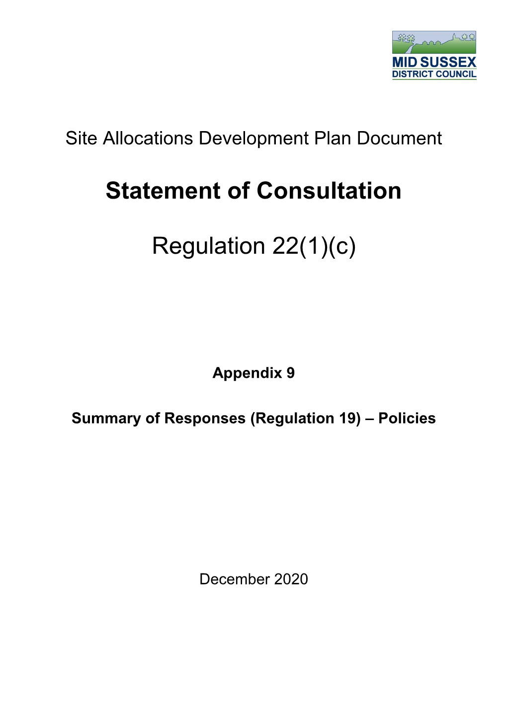 Site Allocations Development Plan Document