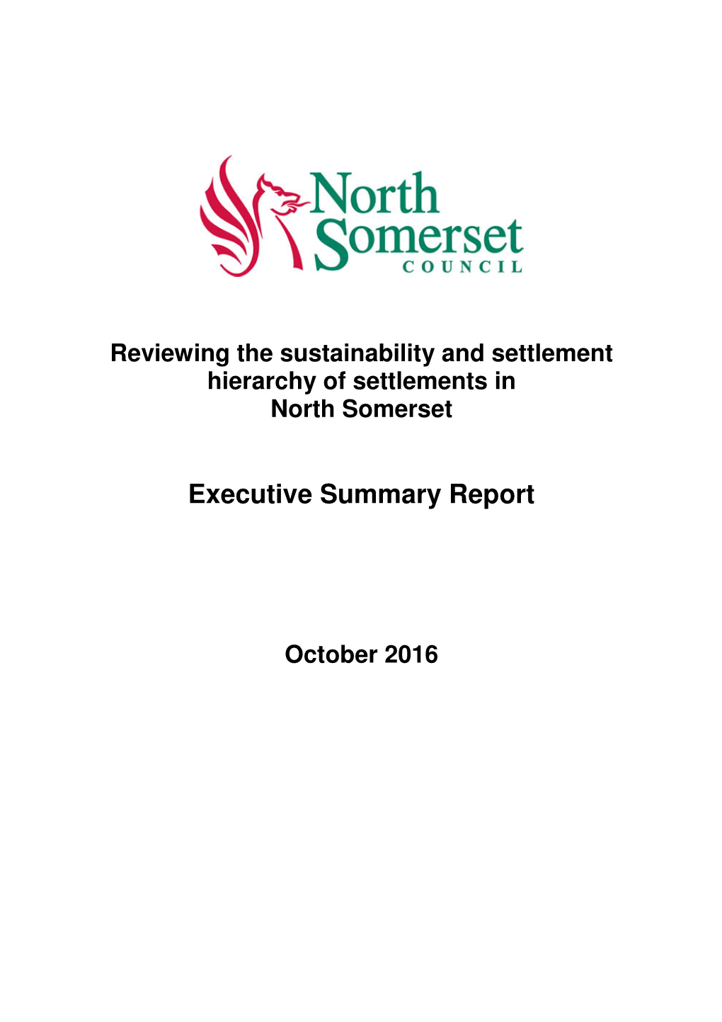 Reviewing the Sustainability of Settlements Executive Summary