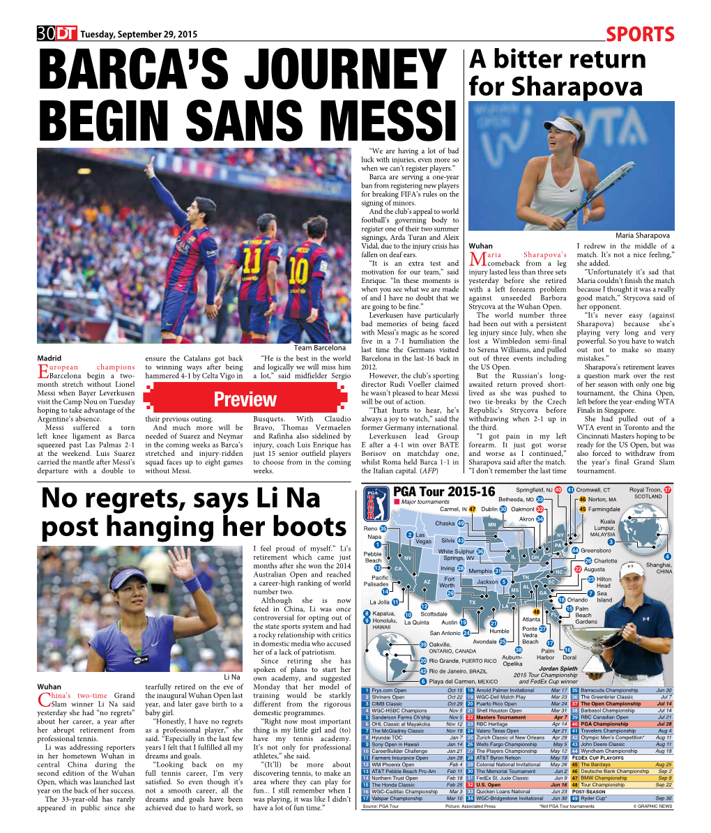 Barca's Journey Begin Sans Messi